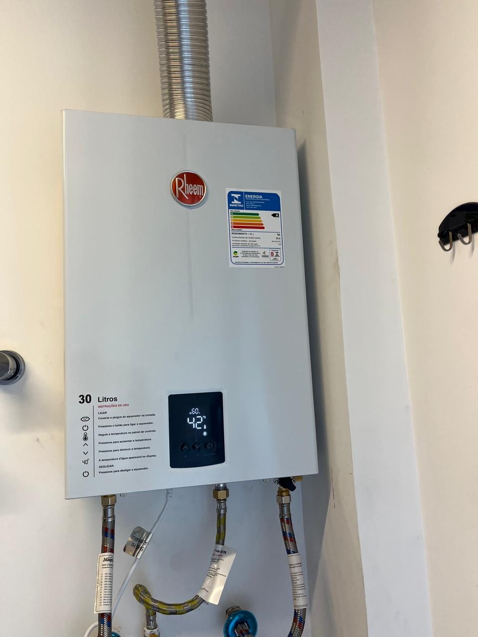 Aquecedor a gás instalado pela Top Climatização